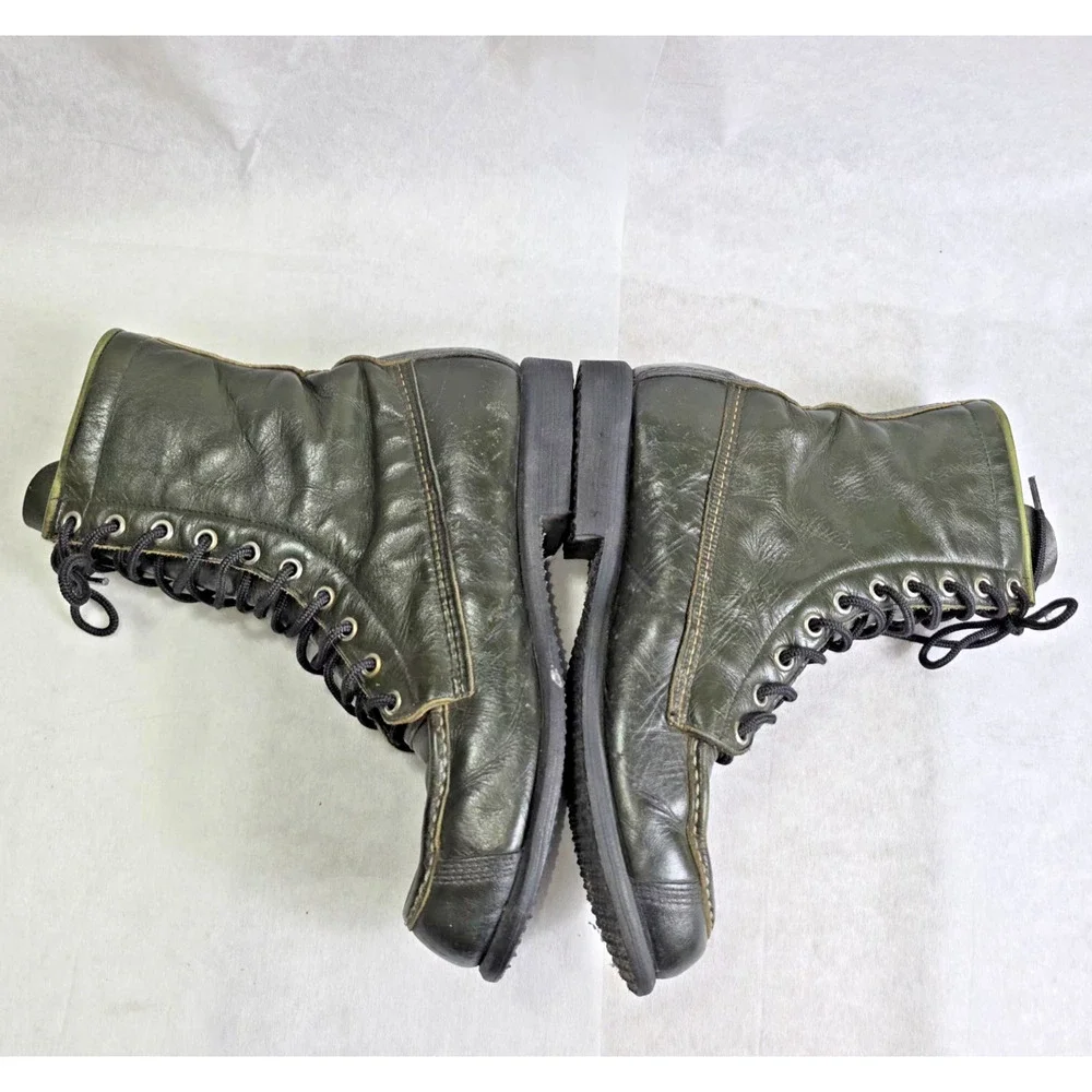 VTG Browning The Sportsman’s Boot Green Leather Lace Up Hunting Boots USA 7.5 A